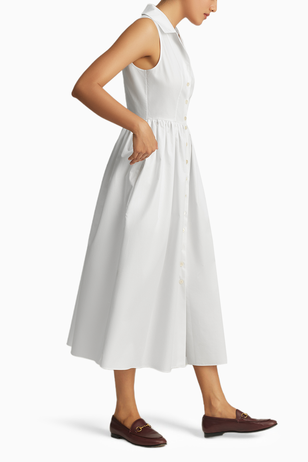 White Egyptian Cotton Long Tennis Dress