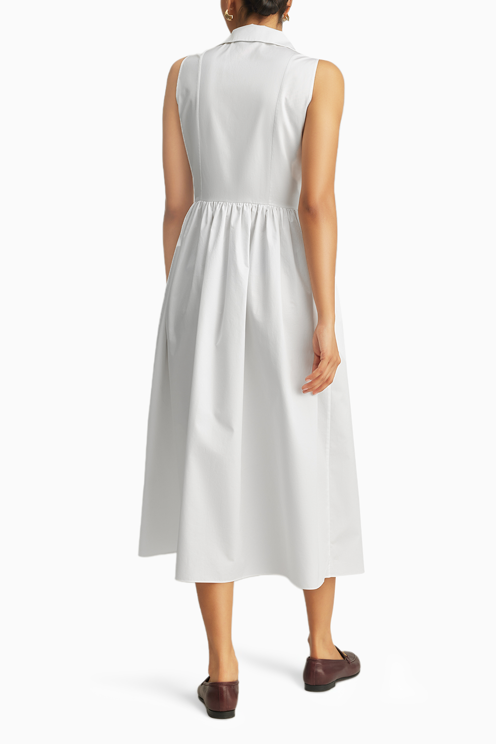 White Egyptian Cotton Long Tennis Dress