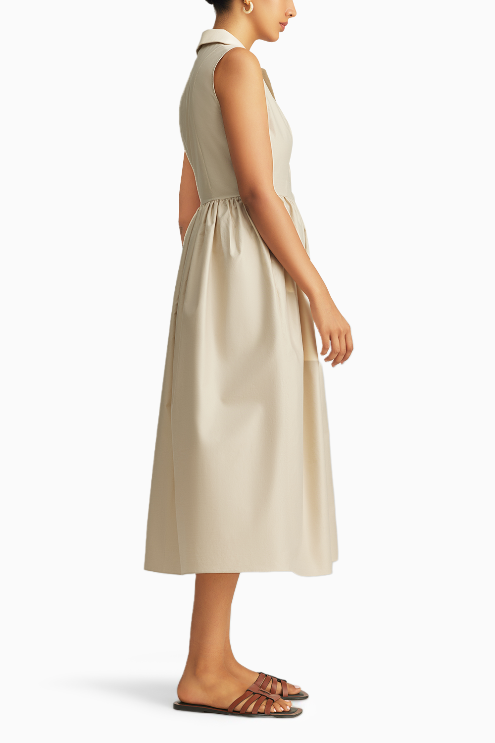 Fawn Egyptian Cotton Long Tennis Dress