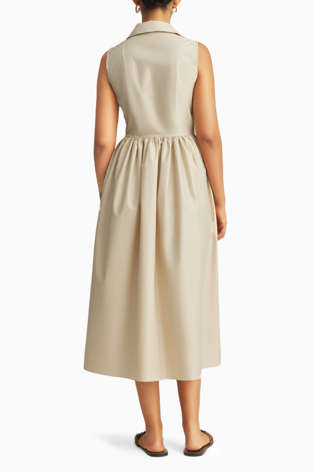 Fawn Egyptian Cotton Long Tennis Dress