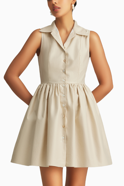 Fawn Egyptian Cotton Short Tennis Dress
