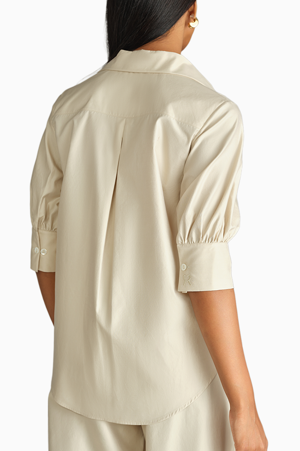 Fawn Egyptian Cotton Short-Sleeved Shirt