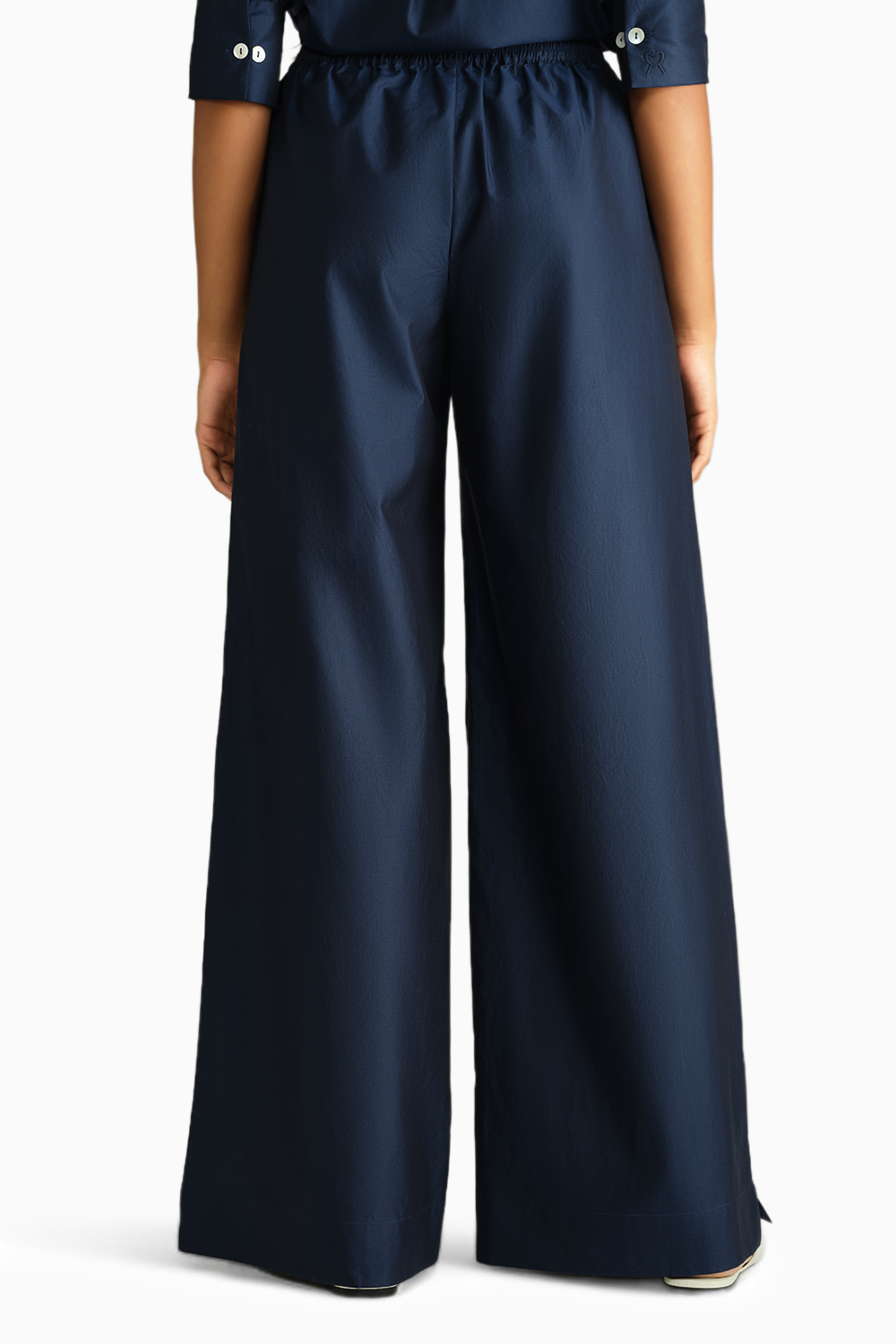 Navy Blue Egyptian Cotton Trousers