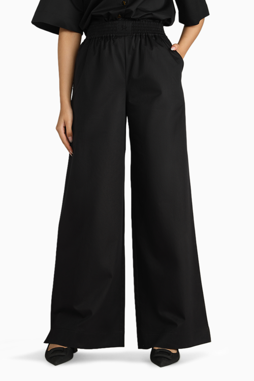 Black Egyptian Cotton Trousers