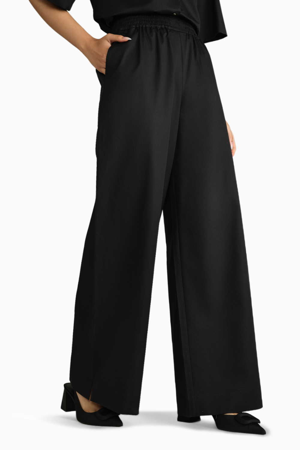 Black Egyptian Cotton Trousers