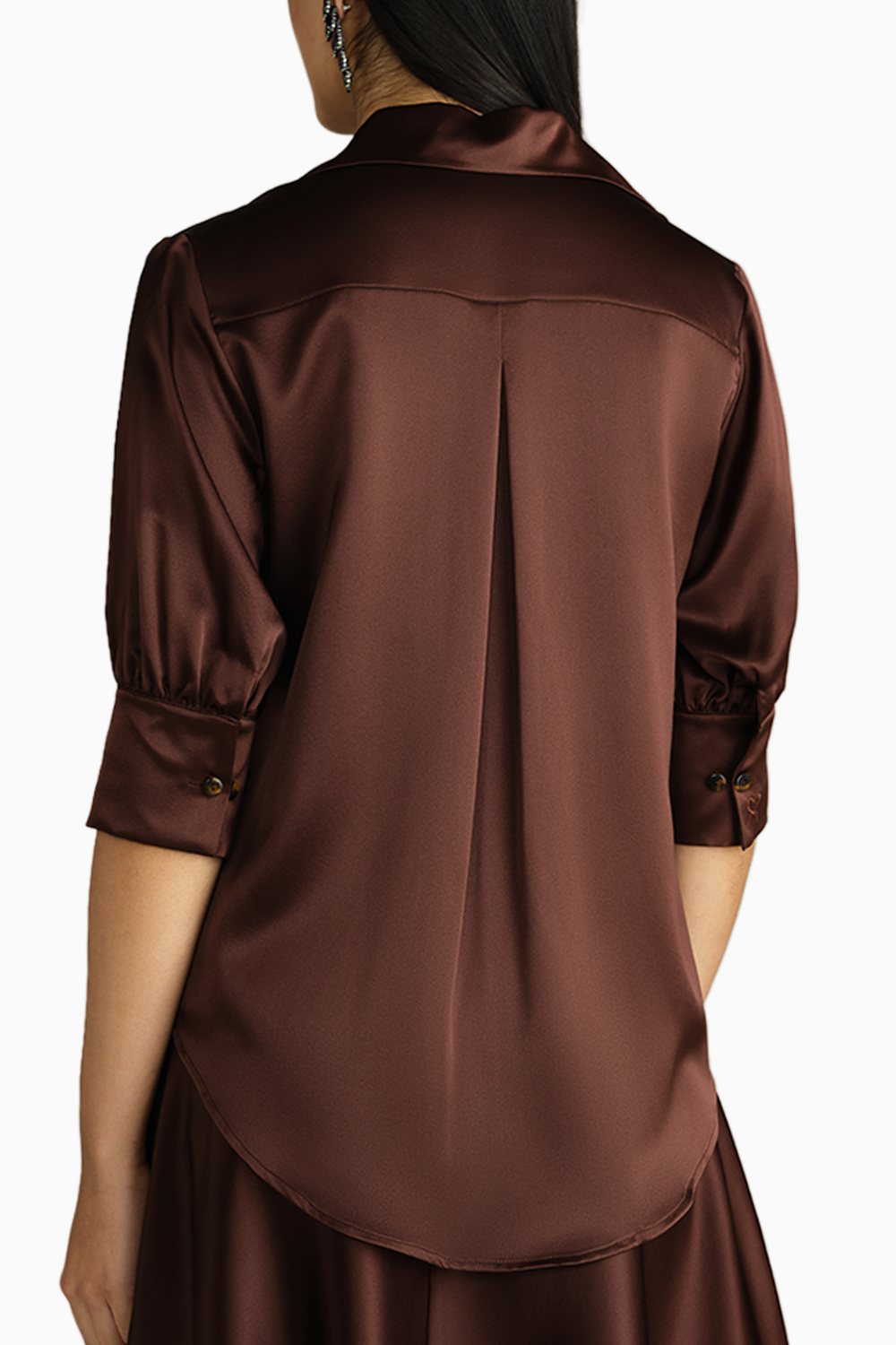 Espresso Silk Short-Sleeved Shirt