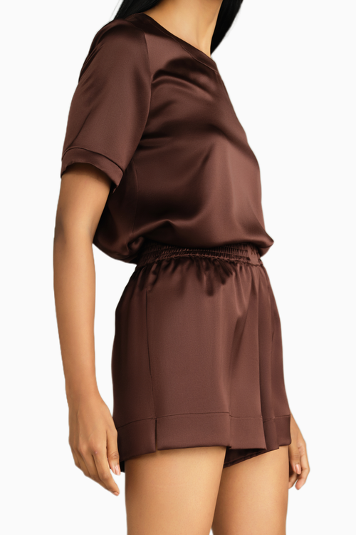 Espresso Silk Boxing Shorts