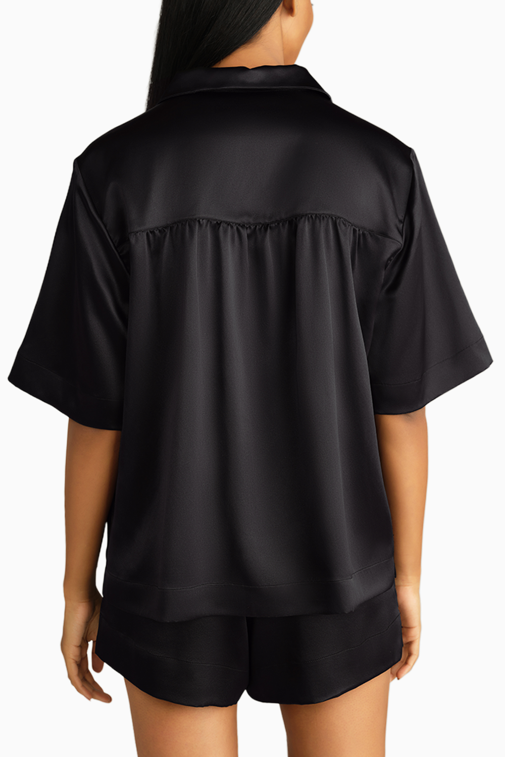 Black Silk Bowling Shirt