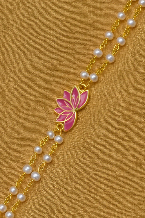 Lotus Aura Pearl Lumba Bracelet