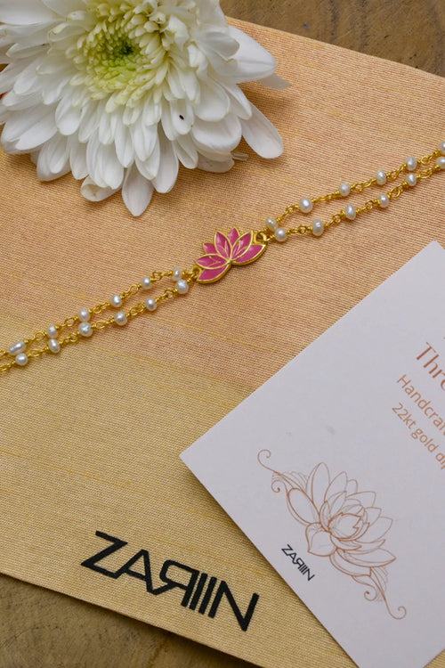 Lotus Aura Pearl Lumba Bracelet