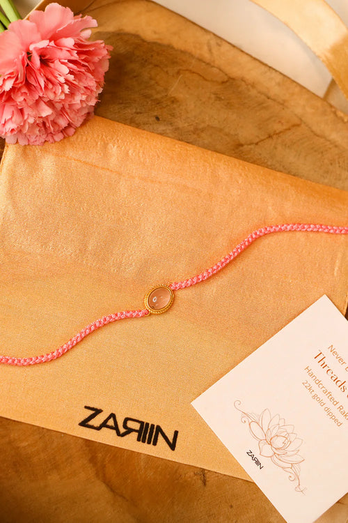 Rose Quartz Healing Rakhi for Love