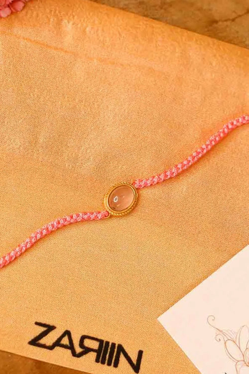 Rose Quartz Healing Rakhi for Love