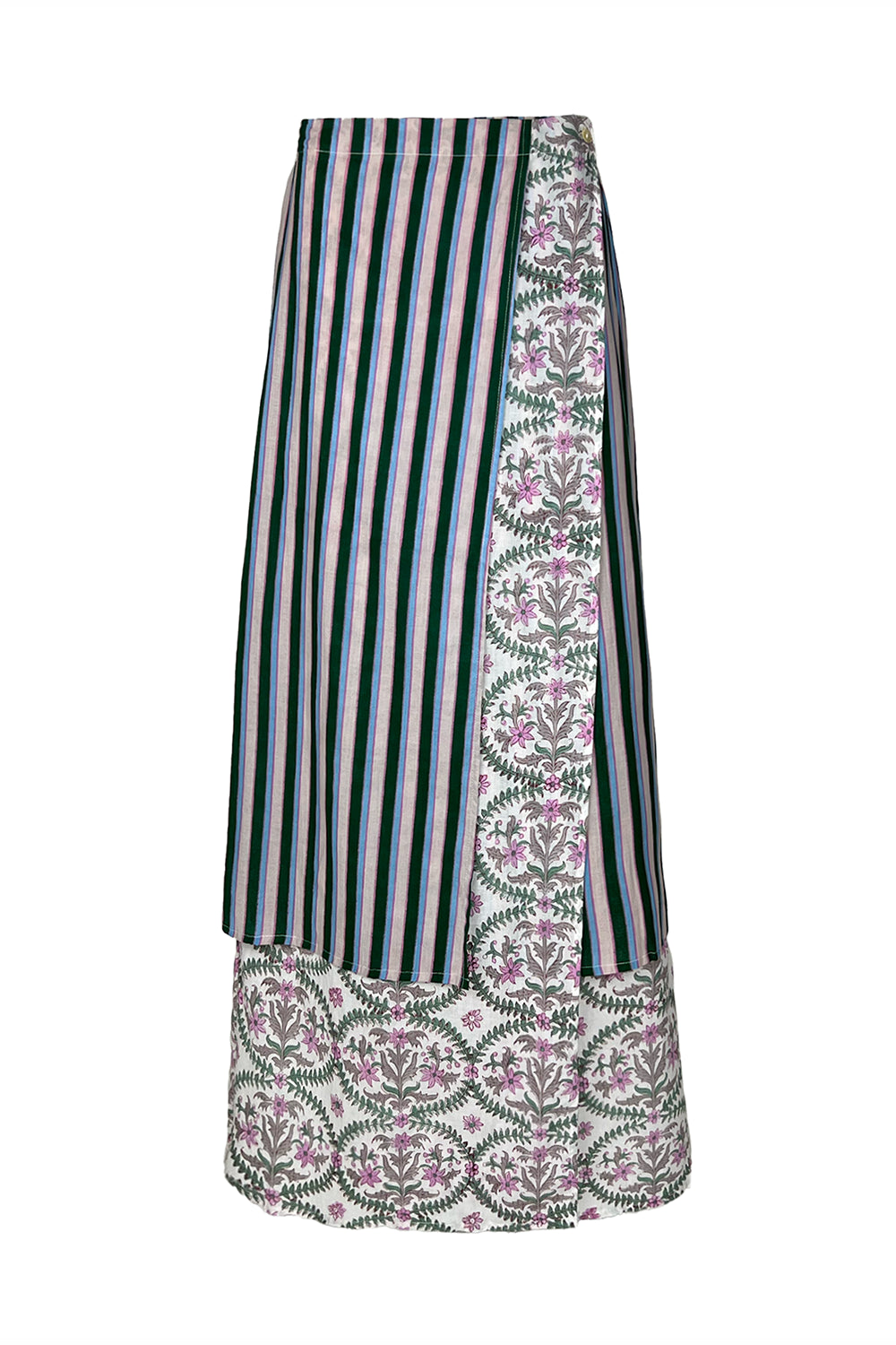 Green and Pink Mangalore Skirt