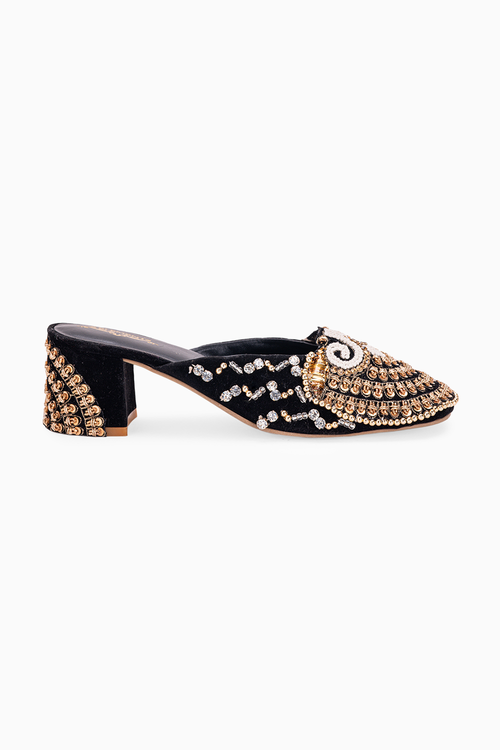 Raven Mule Heels