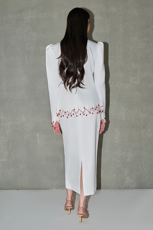 White Embellished Co-ord Set