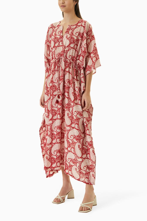 Red Kochi Long Kaftan