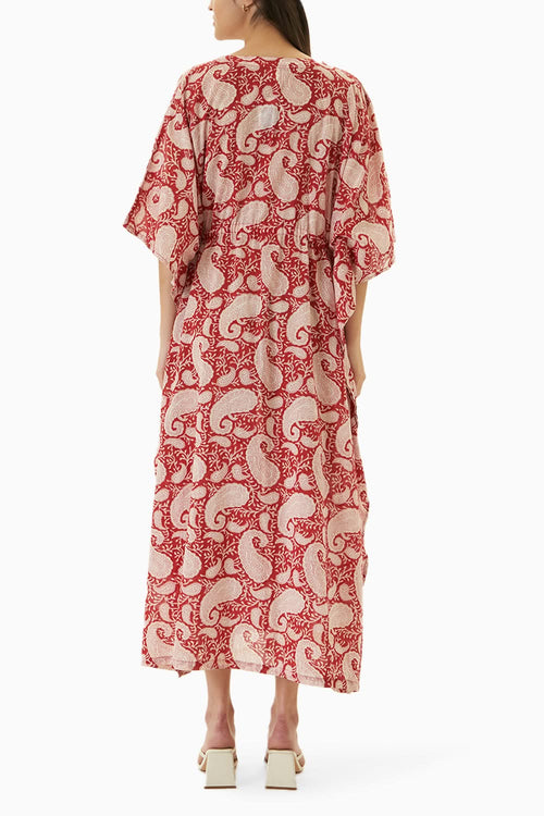 Red Kochi Long Kaftan