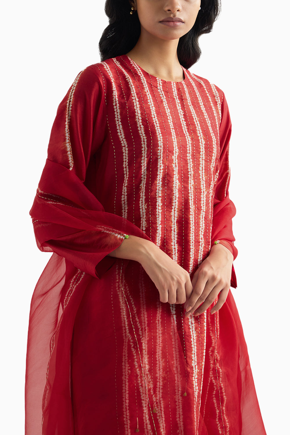 Red Native Metal Kurta