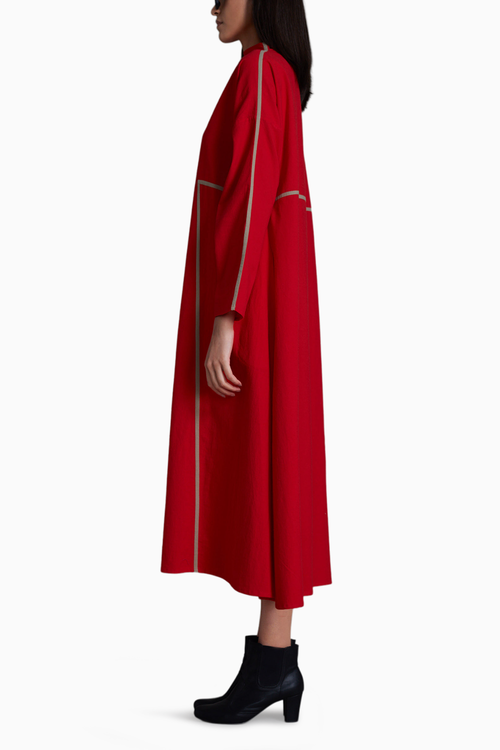 Red Piping Dress