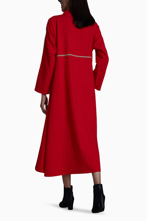 Red Piping Dress