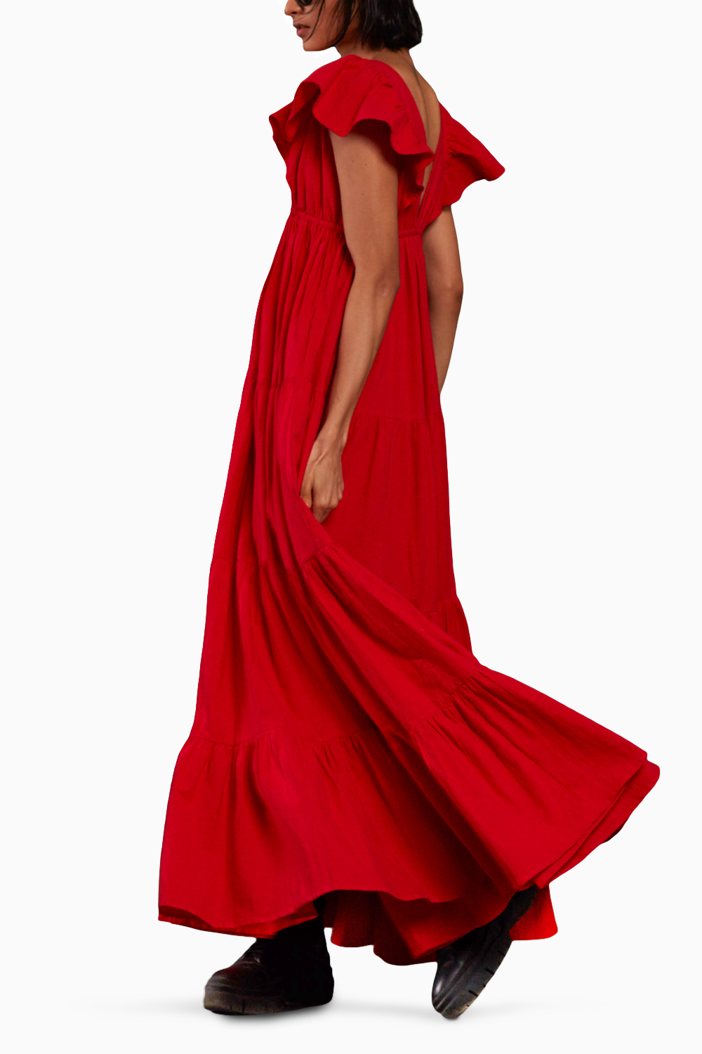 Red Tiered Gown