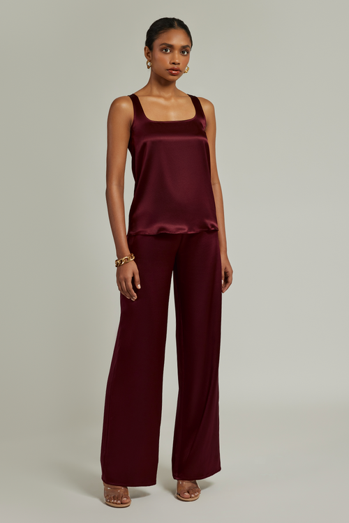 Burgundy Silk Camisole