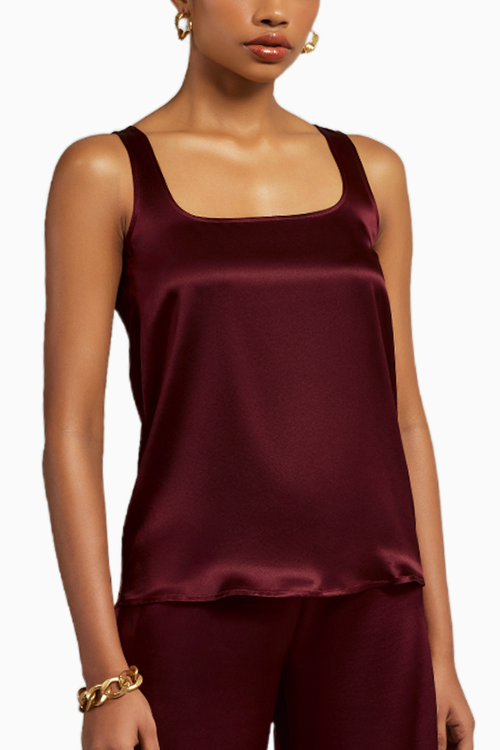 Burgundy Silk Camisole