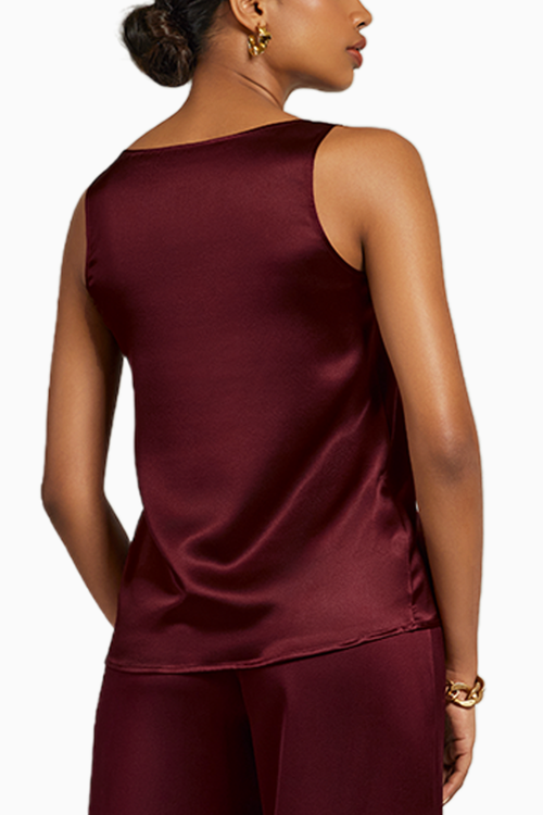 Burgundy Silk Camisole