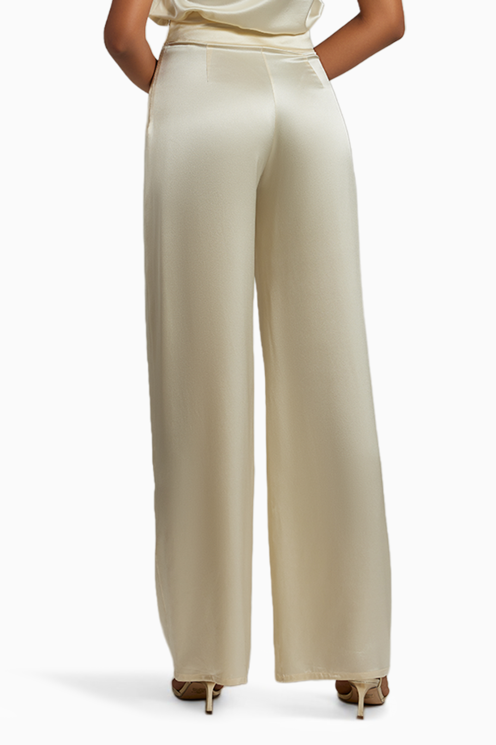 Cream Silk Trousers