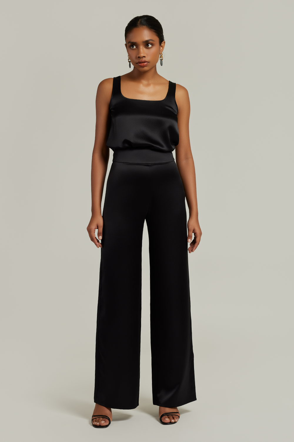 Black Silk Trousers