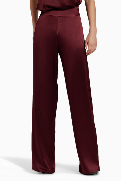 Burgundy Silk Trouser