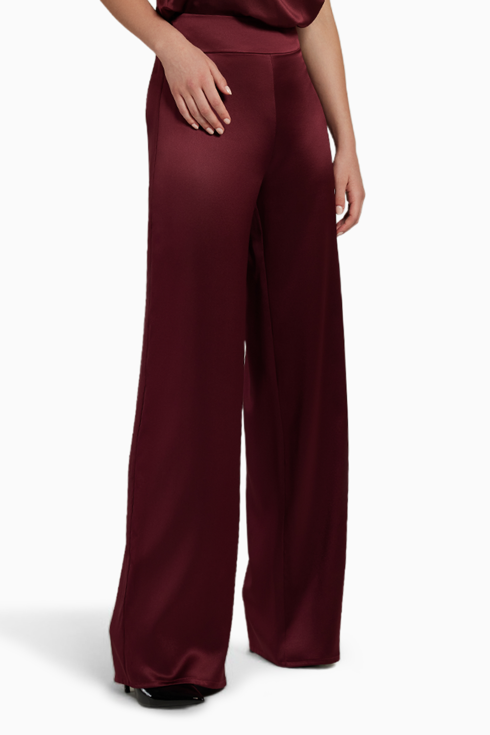 Burgundy Silk Trouser