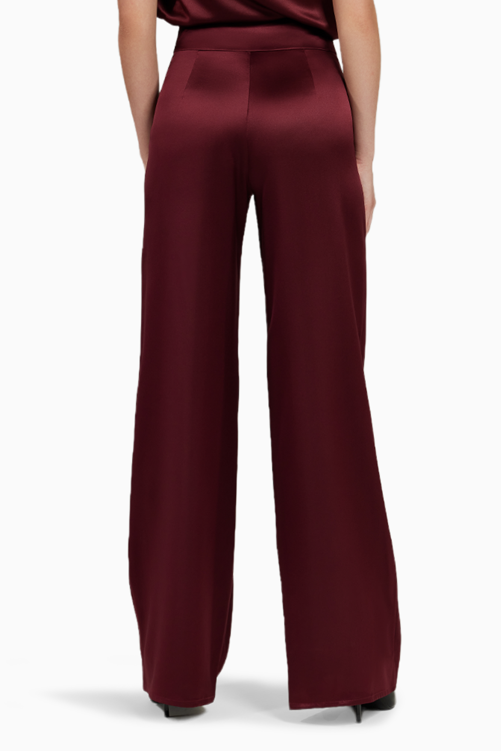 Burgundy Silk Trouser