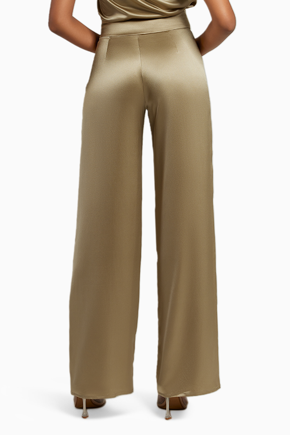 Olive Silk Trousers