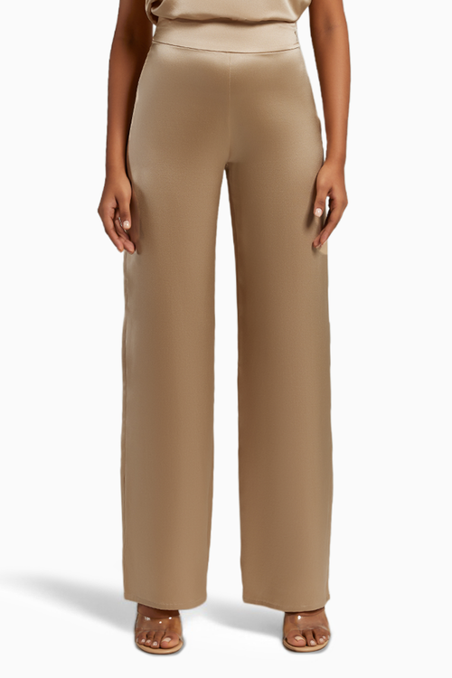 Champagne Silk Trousers