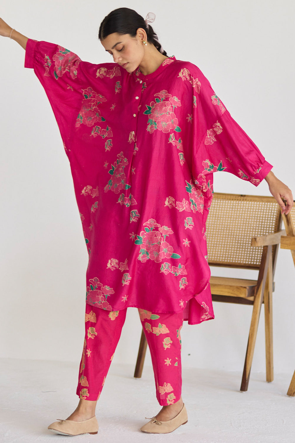 Fuchsia Bougainvillea Kurta Set