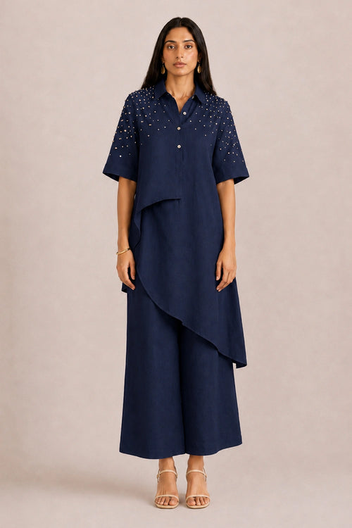Navy Rhinestone Opus Co-ord Set