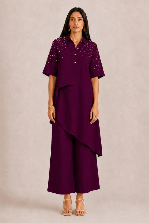 Plum Rhinestone Opus Co-ord Set