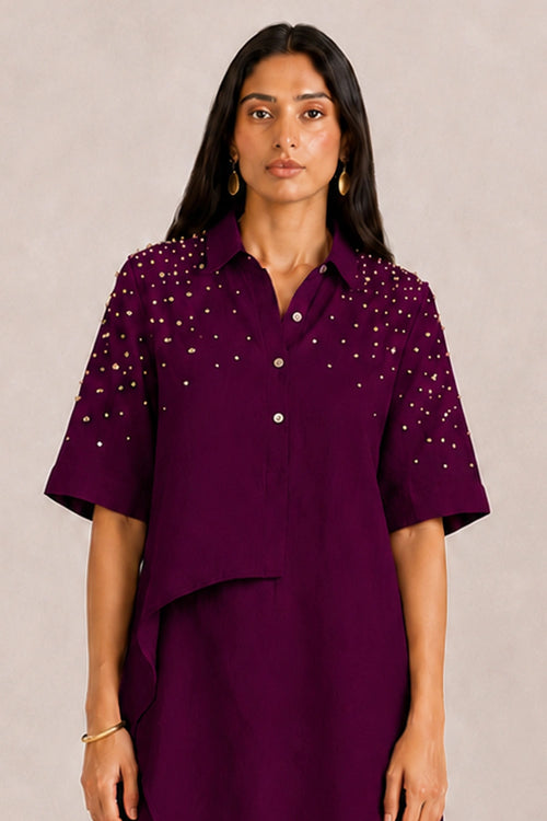 Plum Rhinestone Opus Co-ord Set