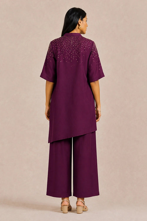 Plum Rhinestone Opus Co-ord Set