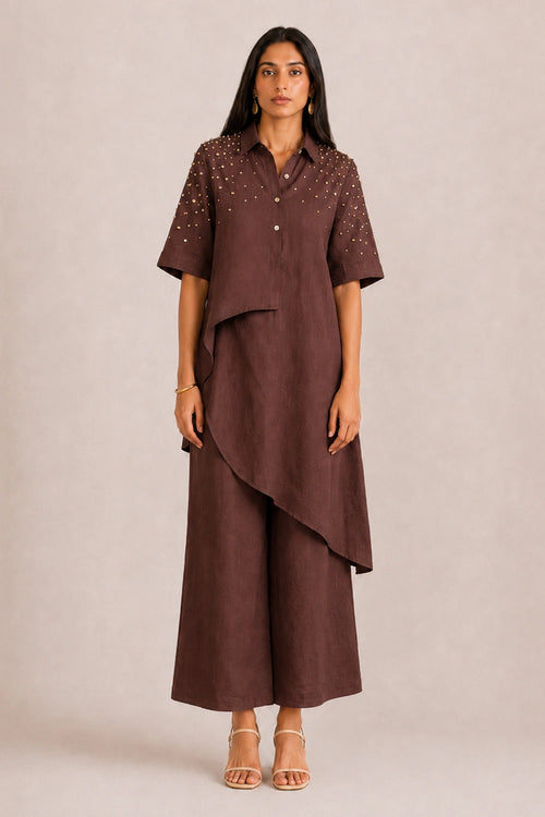 Chocolate Rhinestone Opus Co-ord Set