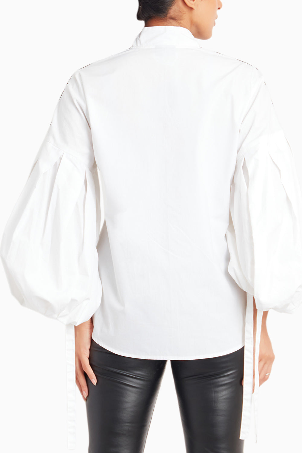 White Comfort Fit Cotton Shirt With Foil Print