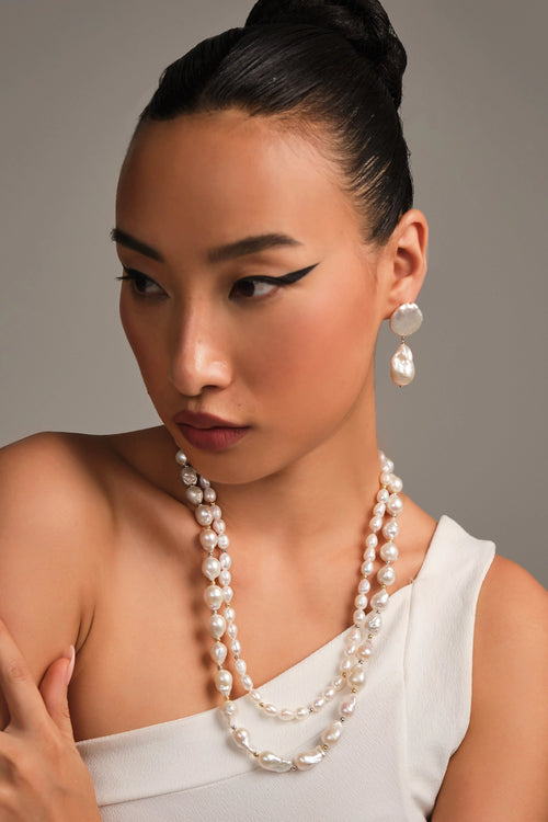 Rice & Baroque Pearl Necklace