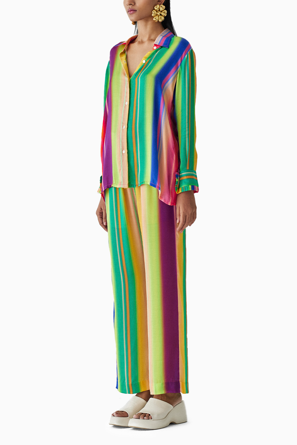 Rainbow Shirt And Trousers Co-ord