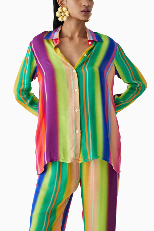 Rainbow Shirt And Trousers Co-ord