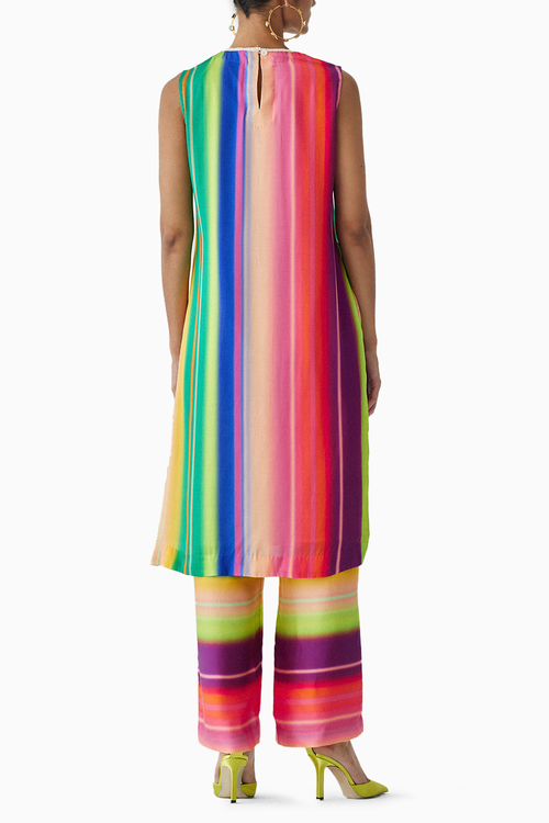 Rainbow Kurta And Pants Co-ord