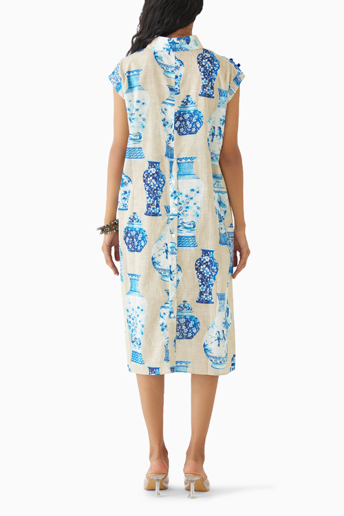 Porcelain Knot Shirt Dress