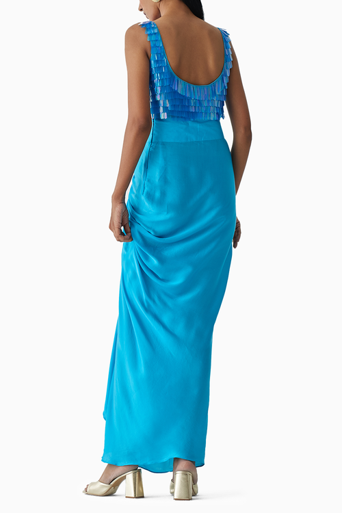 Macaw Sequin Blouse & Knot Skirt