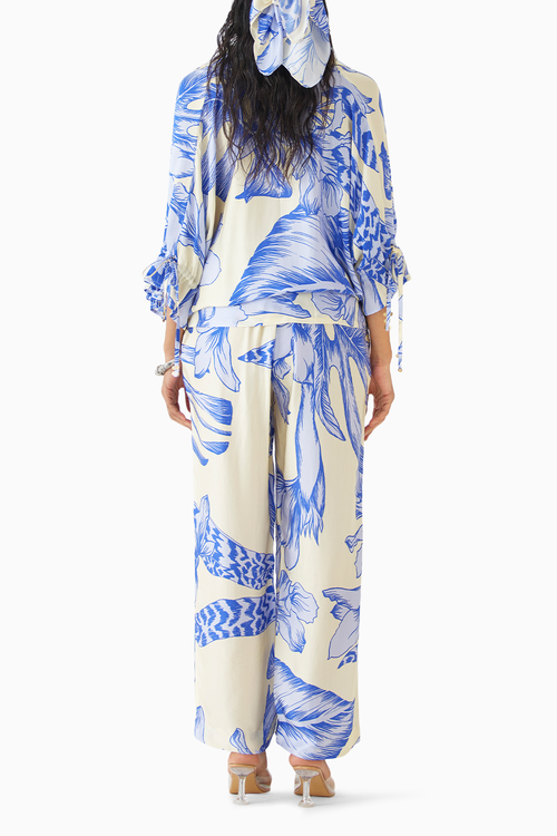 Blue Aphrodite Drawstring Shirt & Trousers