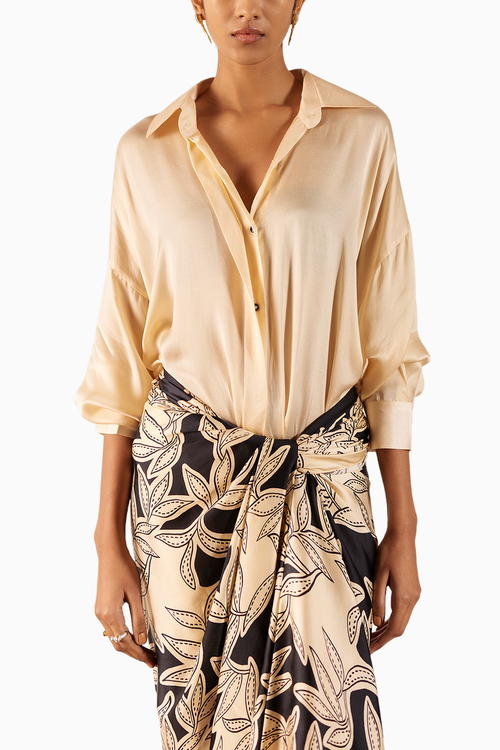 Hazel Shirt Draped Dress